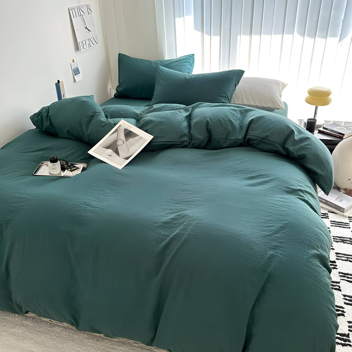 CloudHaven - Solid Color Cotton Bedding Set | Stornfield