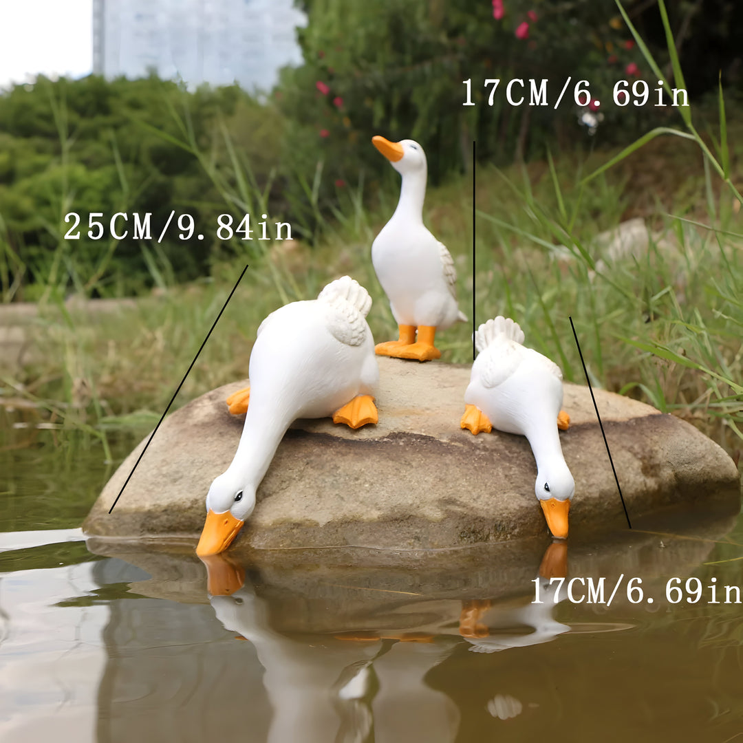 PuddlePals Sculpture – Farmhouse Style Duck & Goose Figure | Stornfield