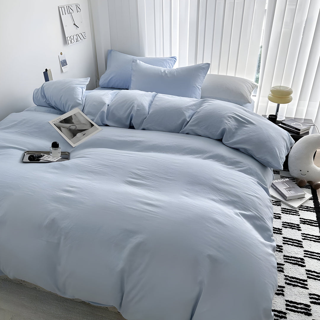 CloudHaven - Solid Color Cotton Bedding Set | Stornfield