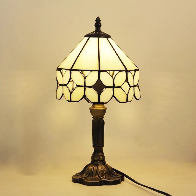 Stornfield | Lampe de table LED Baroque Rétro E27 - Verre Tiffany Vintage