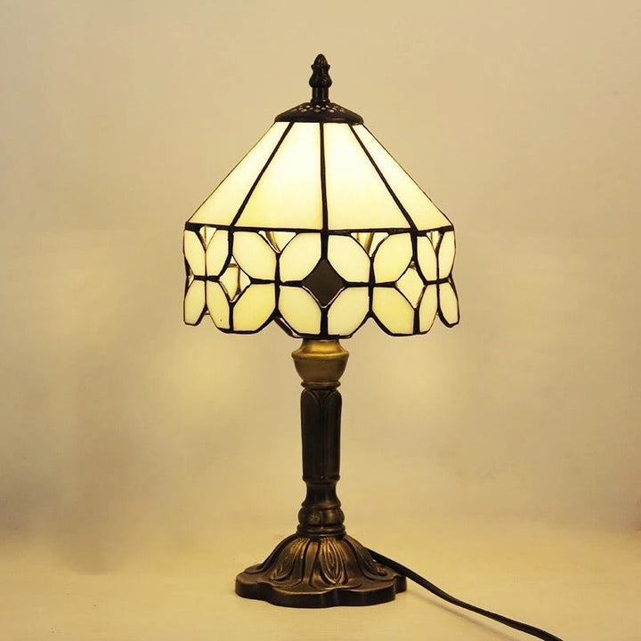 Stornfield | Lampe de table LED Baroque Rétro E27 - Verre Tiffany Vintage