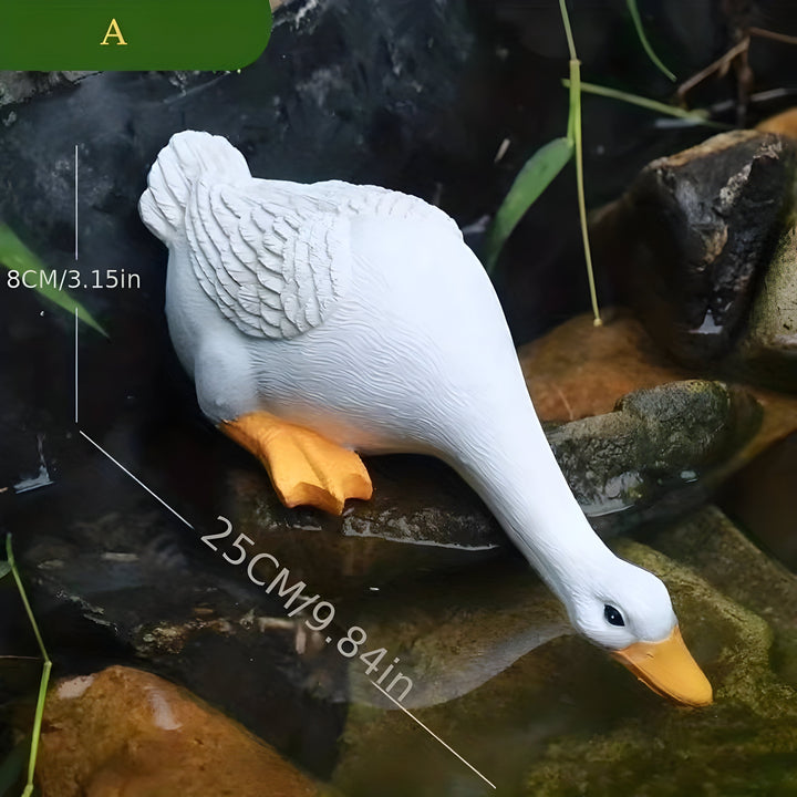 PuddlePals Sculpture – Farmhouse Style Duck & Goose Figure | Stornfield