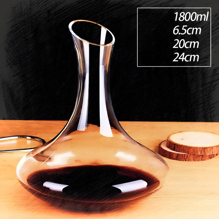 Crystal wine decanter in snail shape – Lead-free for wine or cognac | Decorative for home & bar | Stornfield