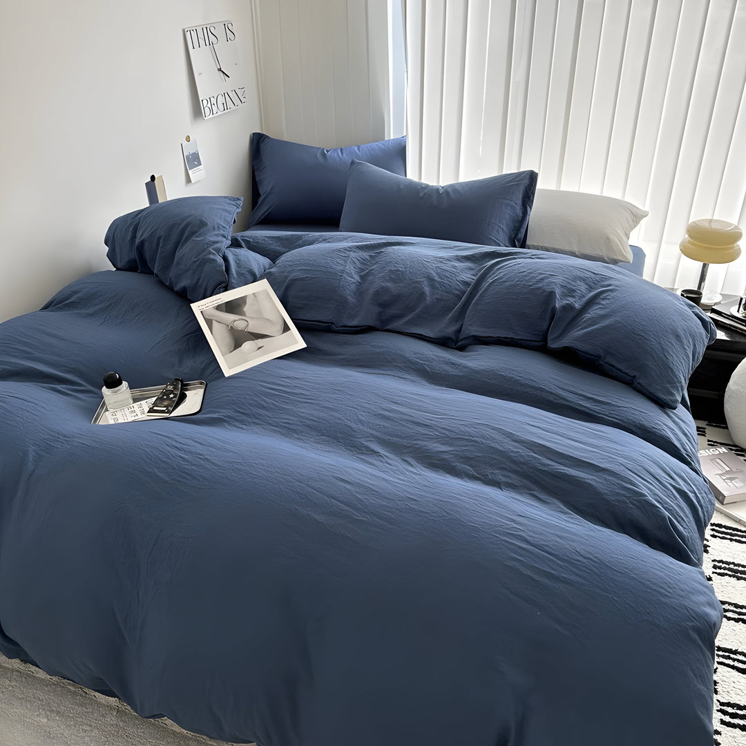 CloudHaven - Solid Color Cotton Bedding Set | Stornfield