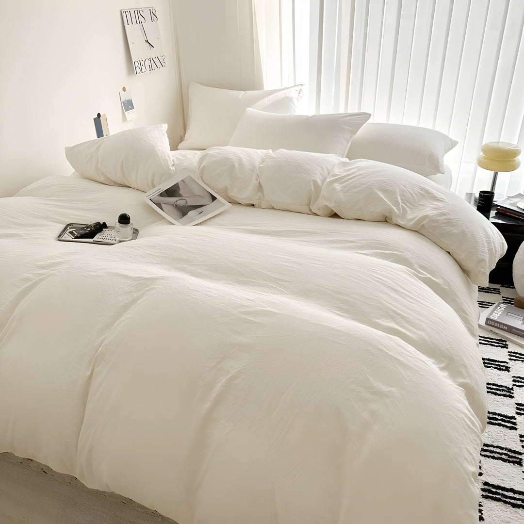 CloudHaven - Solid Color Cotton Bedding Set | Stornfield