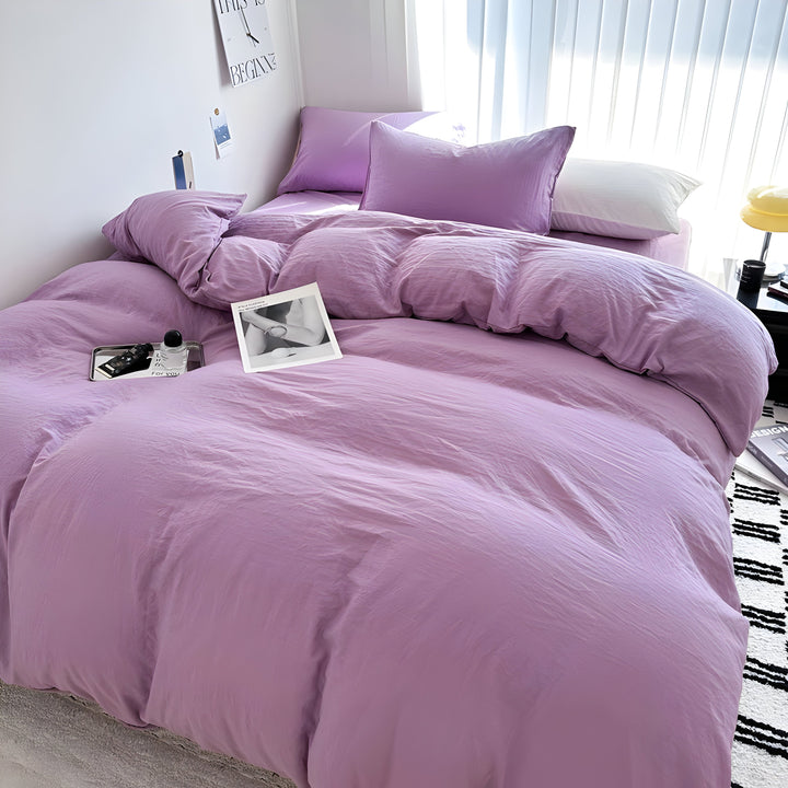 CloudHaven - Solid Color Cotton Bedding Set | Stornfield