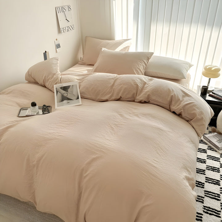 CloudHaven - Solid Color Cotton Bedding Set | Stornfield