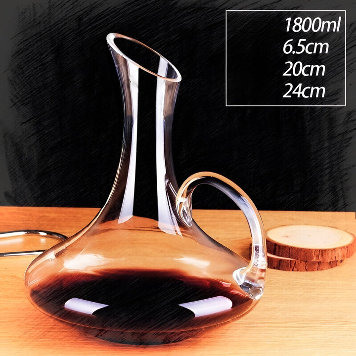 Crystal wine decanter in snail shape – Lead-free for wine or cognac | Decorative for home & bar | Stornfield