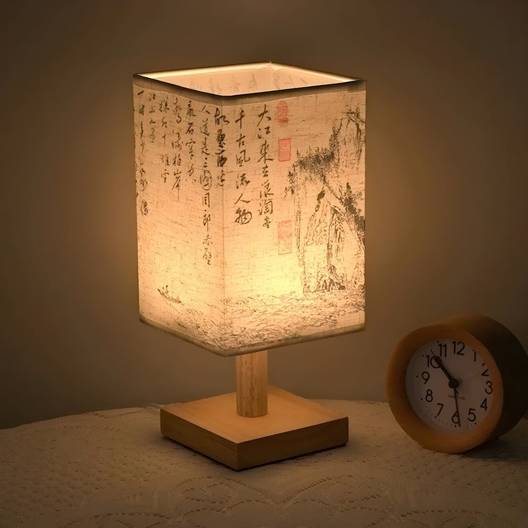 SerenityGlow Lamp - Modern Fabric LED Chinese Style Table Lamp | Stornfield