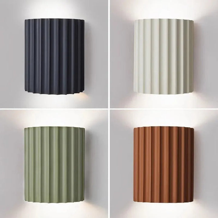 Stornfield | Minimalist Groove Wall Lamp | Resin, Up & Down