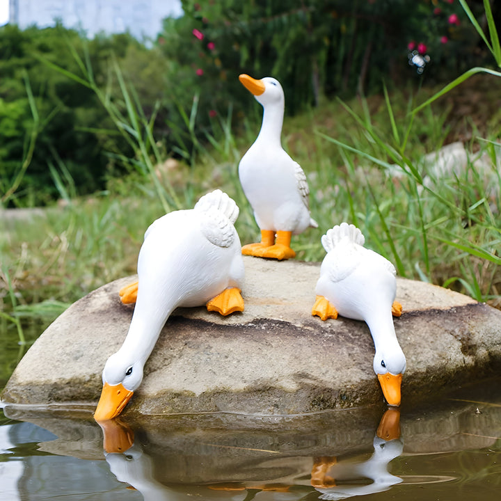 PuddlePals Sculpture – Farmhouse Style Duck & Goose Figure | Stornfield