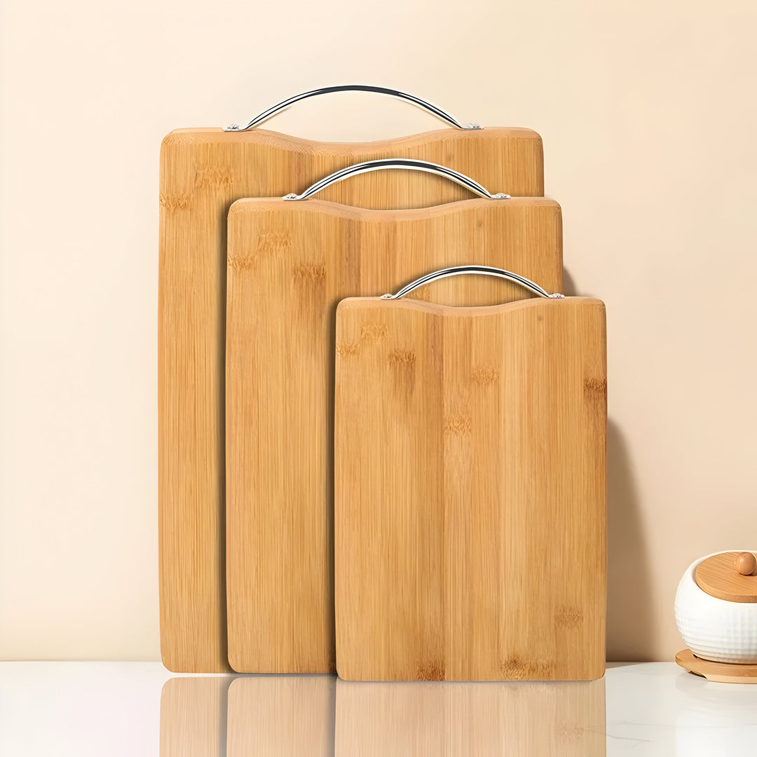 SliceNest Cutting Board – Natural Bamboo Cutting Board with Handle | Stornfield