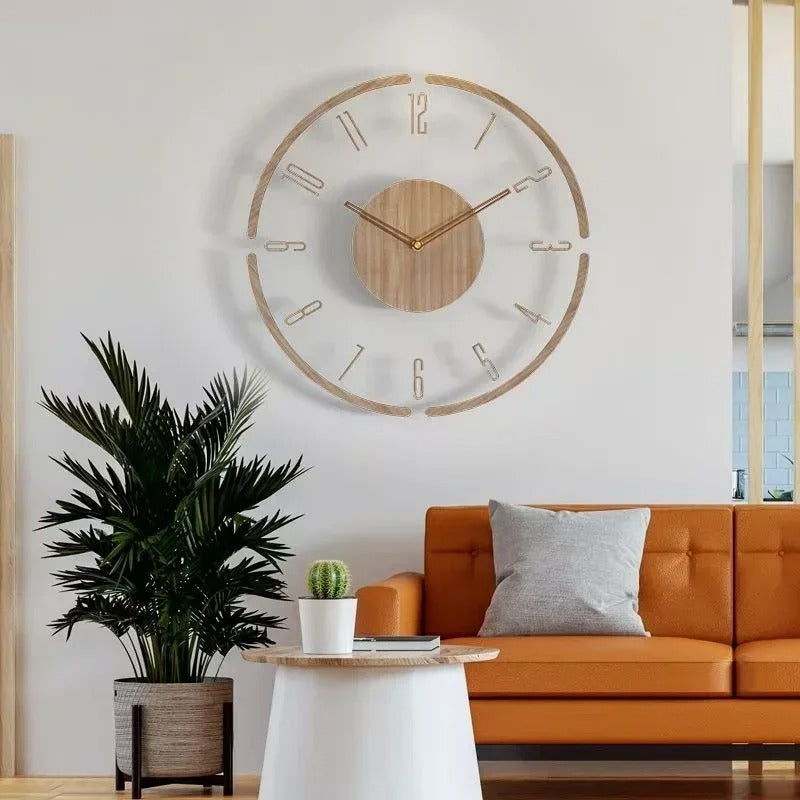 Nordic Wooden Wall Clock – Timeless Minimalism | Stornfield