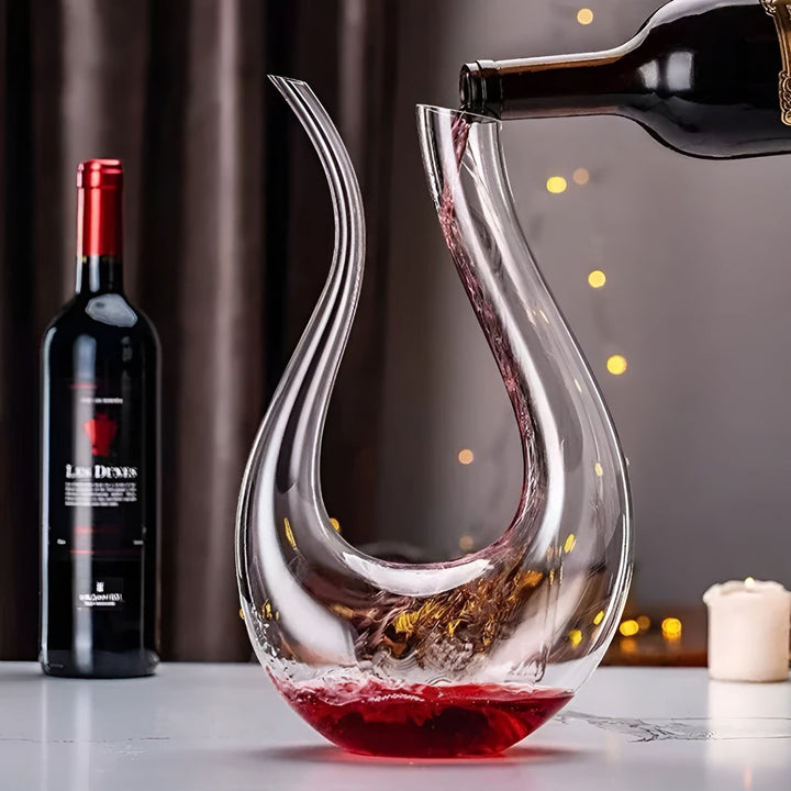 Wine Decanter with Aerator - Hand Stornfieldown & Stylish - 1500 ml for Bar & Home - Lead-Free Glass | Stornfield