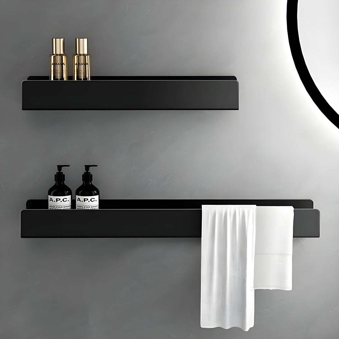 Stornfieldack Bathroom Shelf – Modern Design with Towel Bar | Practical Storage for the Bathroom | Stornfield