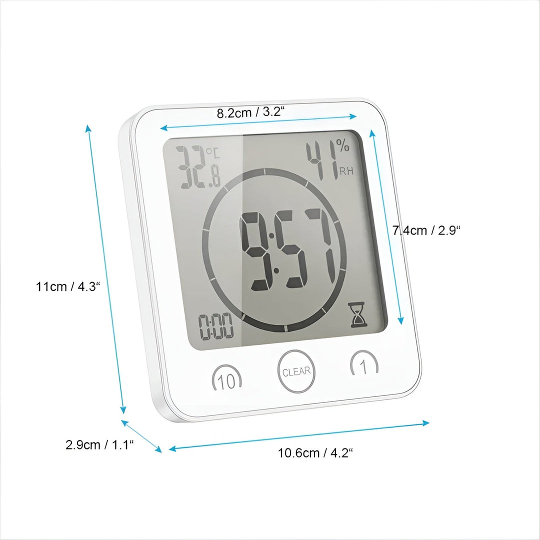 Waterproof Shower Clock with Timer – Practical for Time Management in the Bathroom | Stornfield