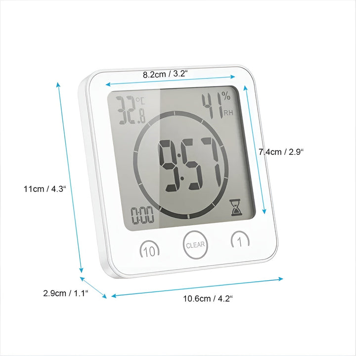 Waterproof Shower Clock with Timer – Practical for Time Management in the Bathroom | Stornfield