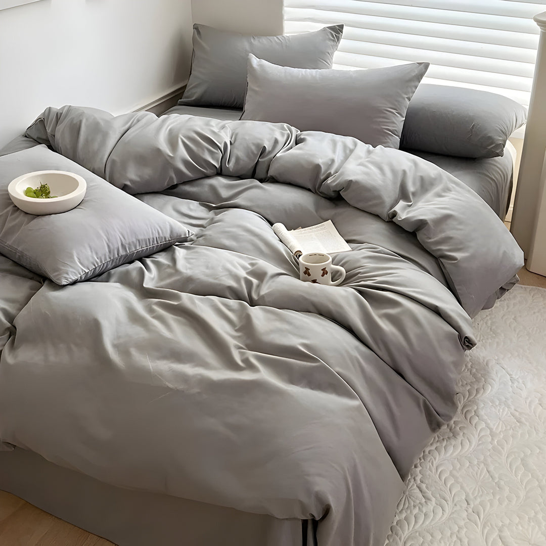 CloudHaven - Solid Color Cotton Bedding Set | Stornfield