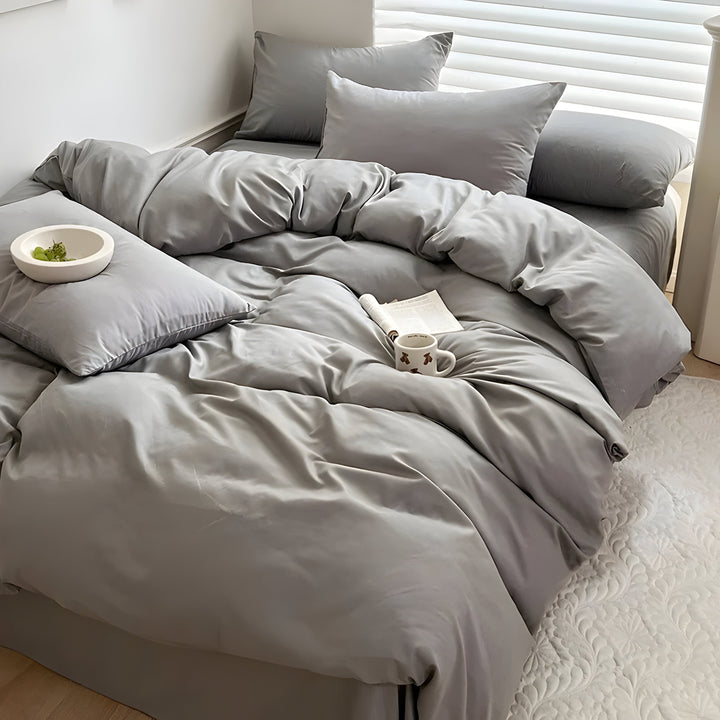 CloudHaven - Solid Color Cotton Bedding Set | Stornfield