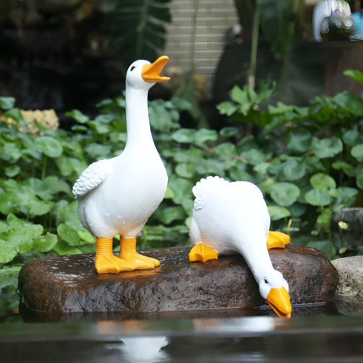PuddlePals Sculpture – Farmhouse Style Duck & Goose Figure | Stornfield