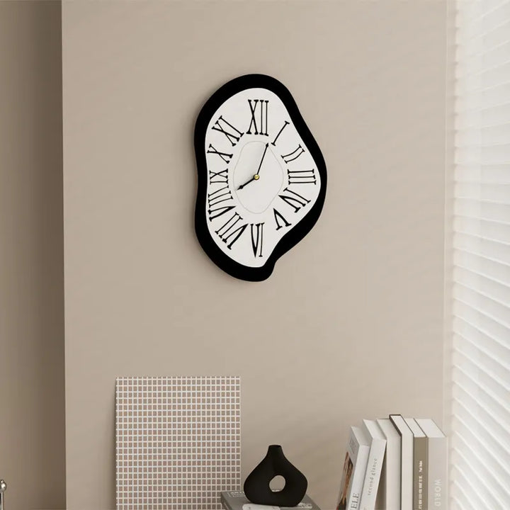Surrealistic wall decoration clock with Roman numerals – Modern Dali-inspired wall clock for art lovers | Stornfield