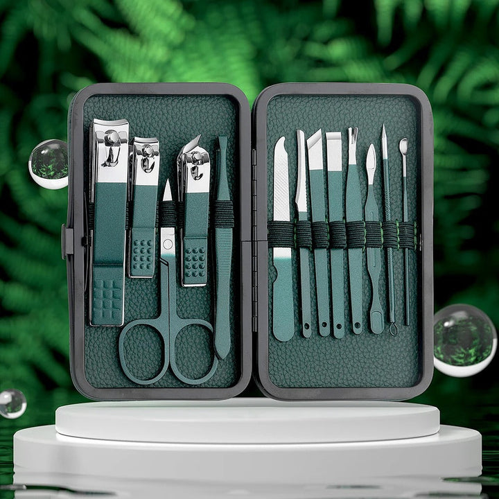 Stornfield | Stainless Steel Grooming Set | 7, 13, or 24-Piece Kits for Manicures & Pedicures at Home or Travel