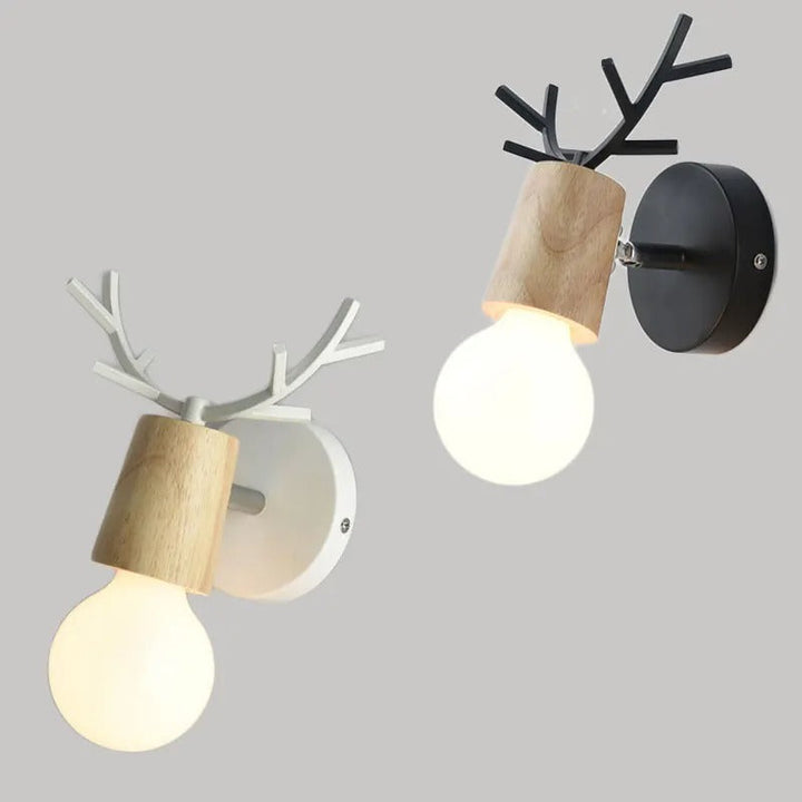 Deer Antler Wall Bedside Lamp Sconce in Nordic Style Design | Stornfield