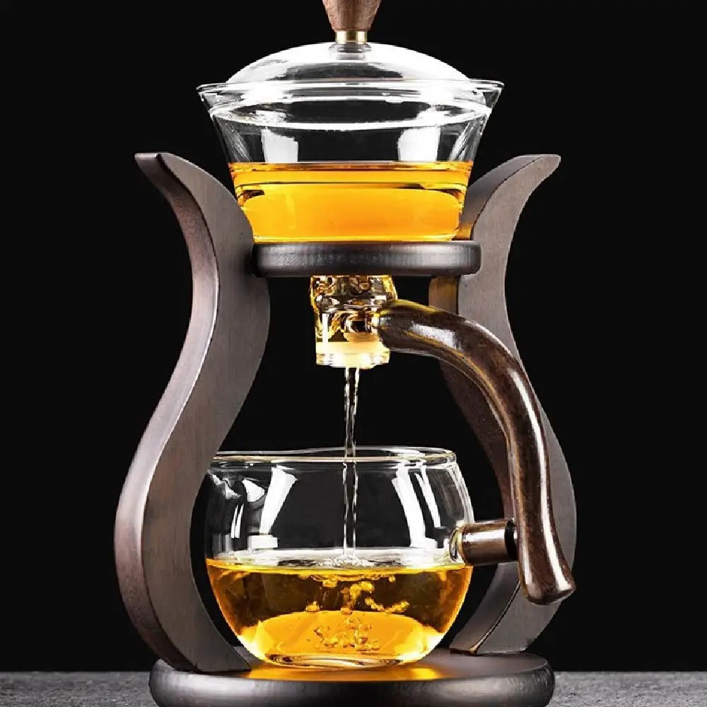 Glass Teaset with Magnetic Flow – Semi-Automatic Pot, Heat Resistant and Elegant | Stornfield