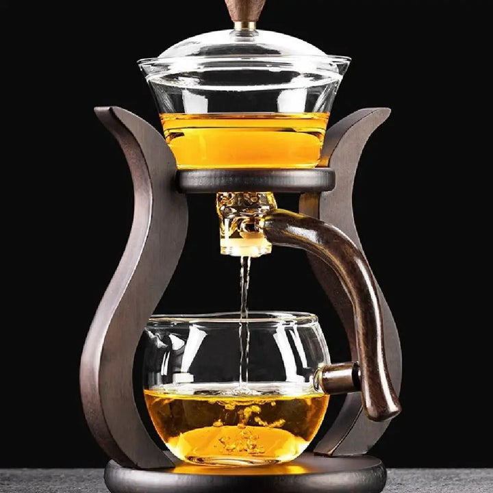 Glass Teaset with Magnetic Flow – Semi-Automatic Pot, Heat Resistant and Elegant | Stornfield