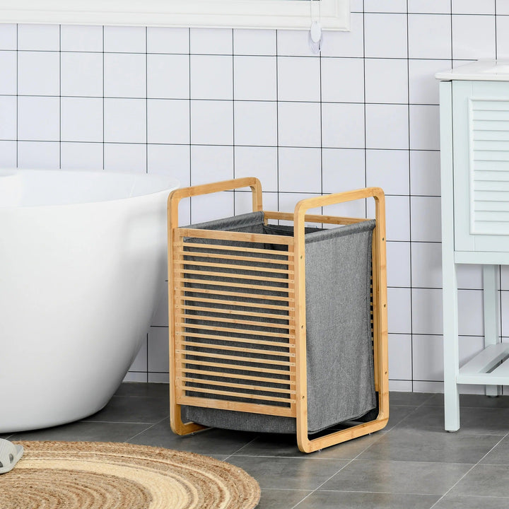 PureWeave Basket – Portable Laundry Basket made of Bamboo with Lid | Stornfield