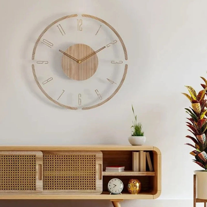 Nordic Wooden Wall Clock – Timeless Minimalism | Stornfield