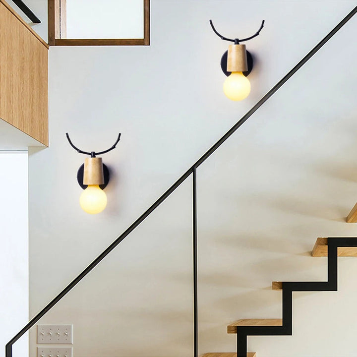 Deer Antler Wall Bedside Lamp Sconce in Nordic Style Design | Stornfield