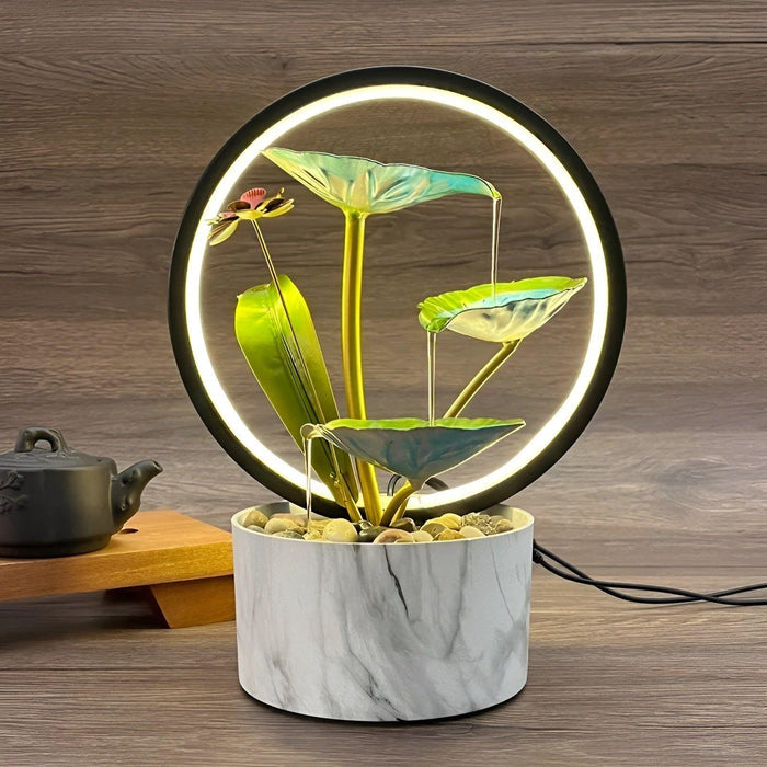 GlowCascade - soothing waterfall table lamp Stornfield