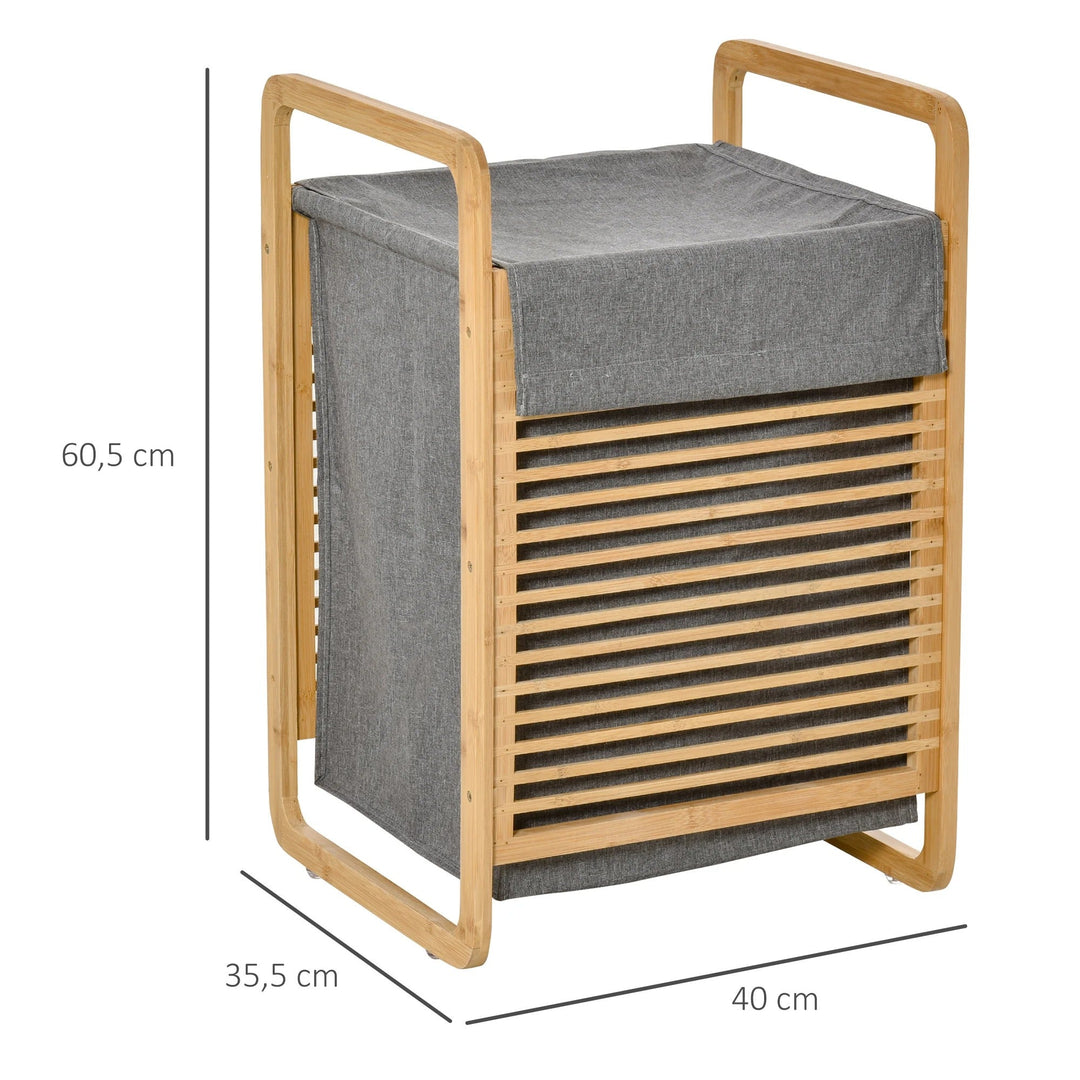 PureWeave Basket – Portable Laundry Basket made of Bamboo with Lid | Stornfield