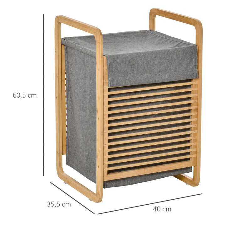 PureWeave Basket – Portable Laundry Basket made of Bamboo with Lid | Stornfield