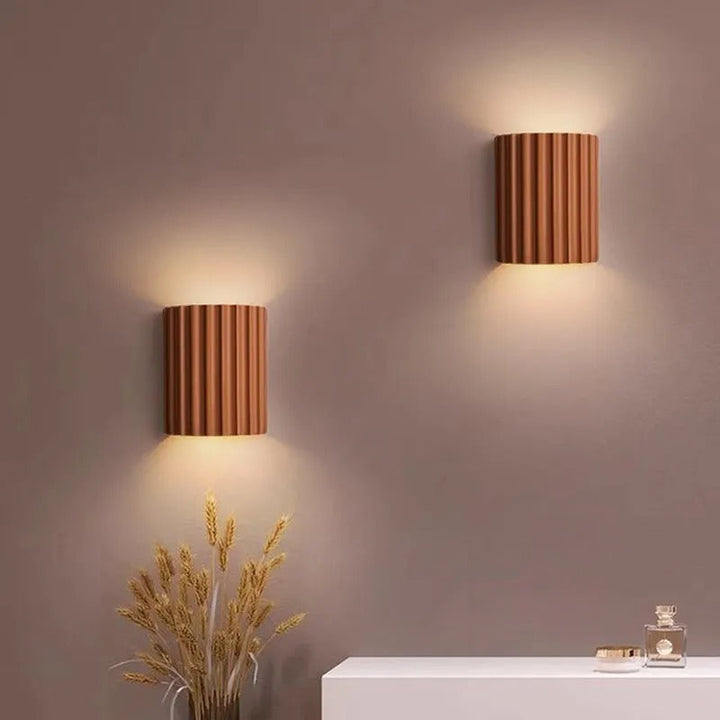 Stornfield | Minimalist Groove Wall Lamp | Resin, Up & Down