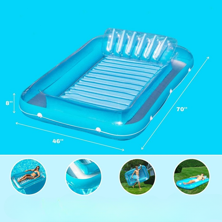 Inflatable Lounger with Headrest and Cup Holders | Stornfield