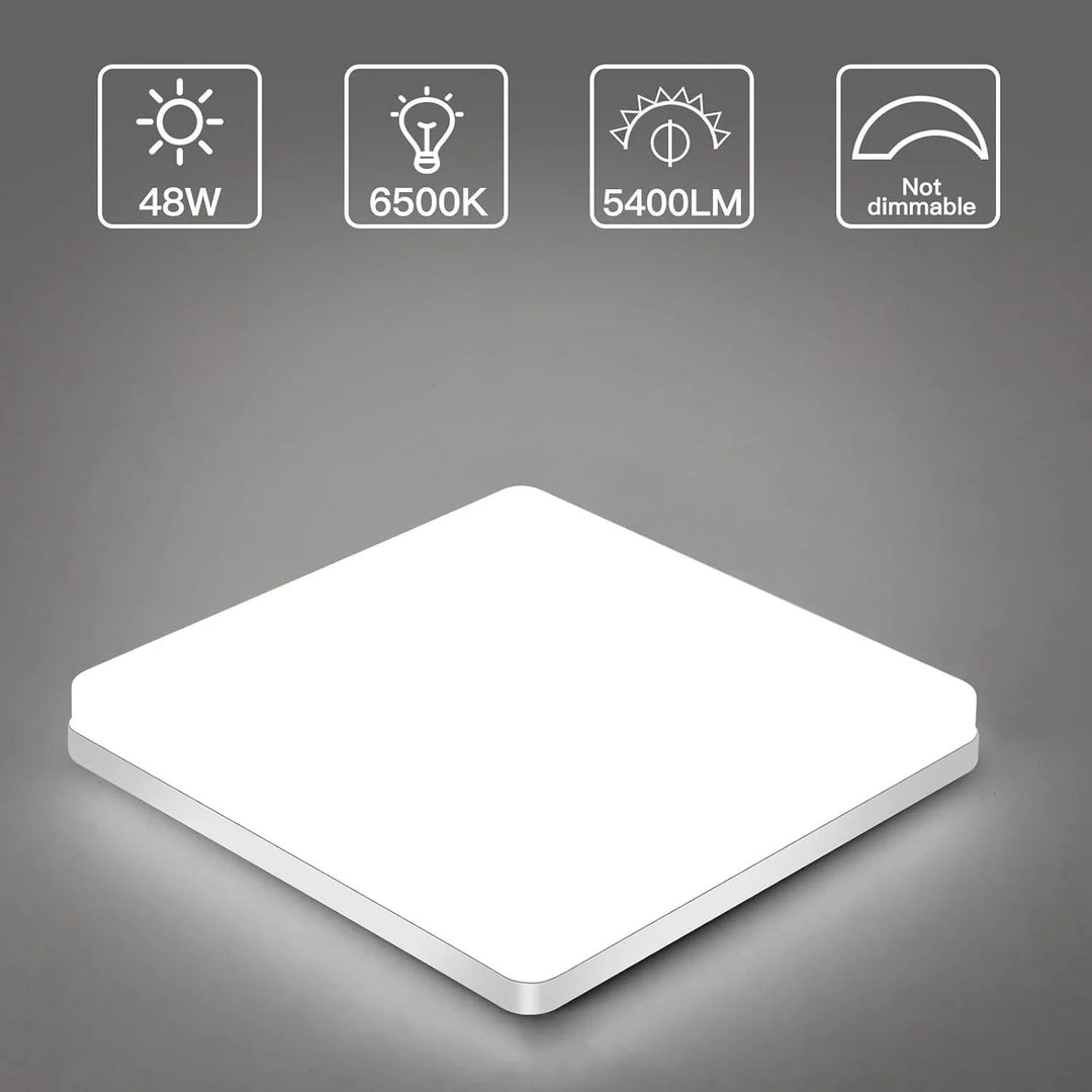 Square LED Ceiling Light – Even, Pleasant Light | SuitaStornfielde for Living Room & Bathroom | Stornfield