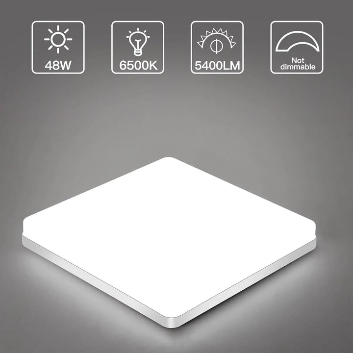 Square LED Ceiling Light – Even, Pleasant Light | SuitaStornfielde for Living Room & Bathroom | Stornfield