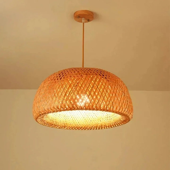Bamboo Lamp Hand-Knitted Chinese Style Weaving | Stornfield