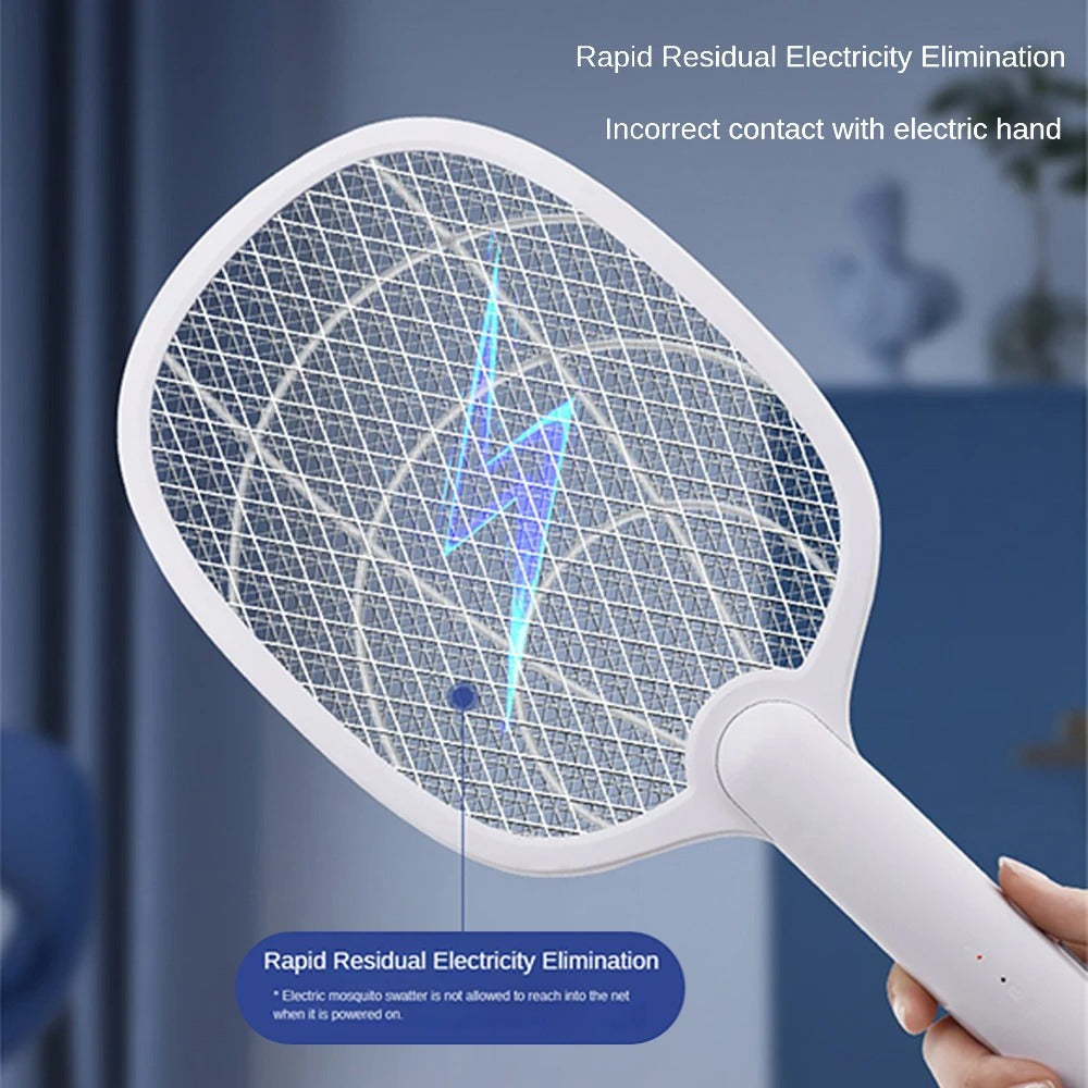 Rechargeable 2-in-1 Electric Fly Swatter and Insect Destroyer – 2500V Without Chemicals | Stornfield
