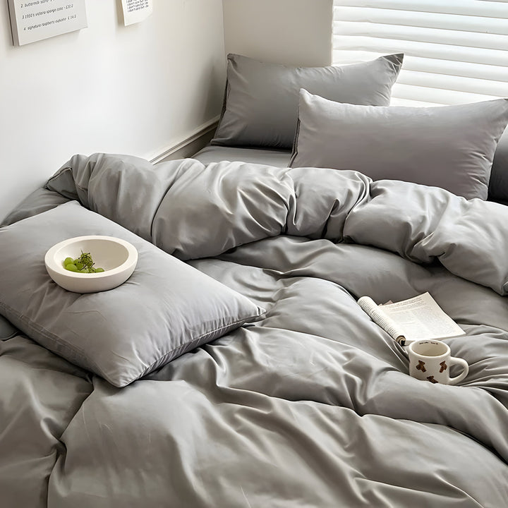 CloudHaven - Solid Color Cotton Bedding Set | Stornfield