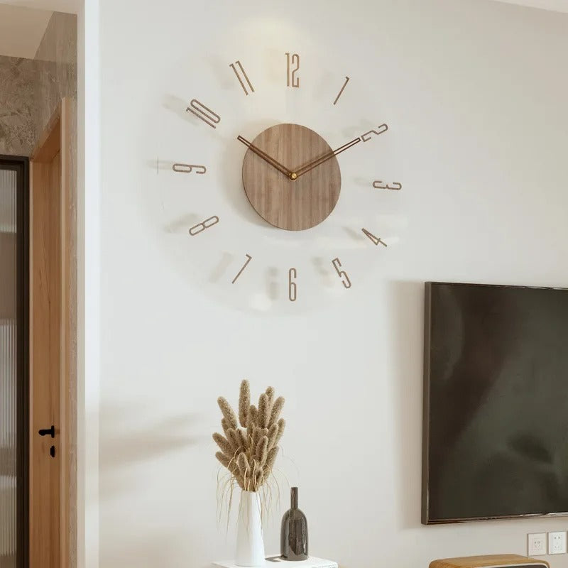 Transparent Wooden Wall Clock | Stornfield