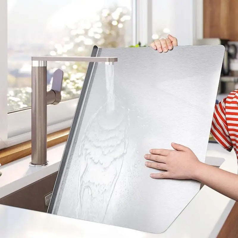 Stornfield | High-Quality Stainless Steel Chopping Board with Edge – Ideal for Homemade Pizzas, Pastries, and More!