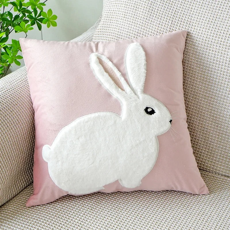 Pink Cushion Cover with Floral Pattern – Decorative Pillowcase for Living Room and Kids Room | Stornfield