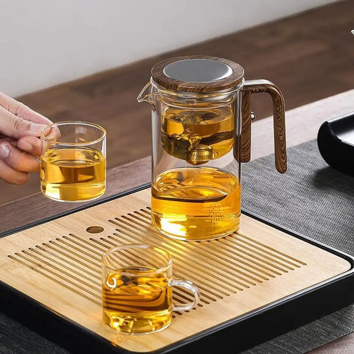 TranquilSip Teekanne – Magnetic Switch Filter Glass Teapot | Stornfield