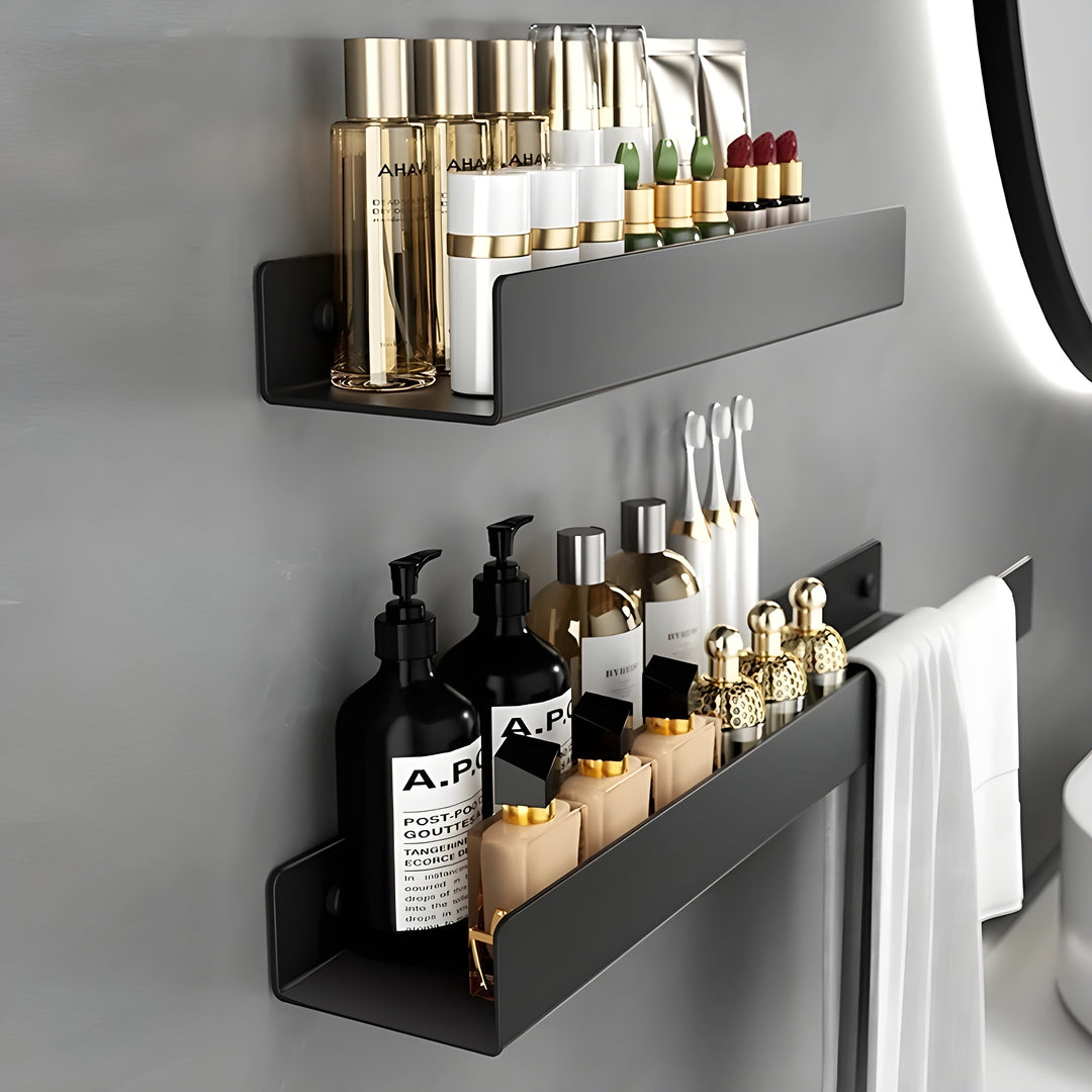 Stornfieldack Bathroom Shelf – Modern Design with Towel Bar | Practical Storage for the Bathroom | Stornfield