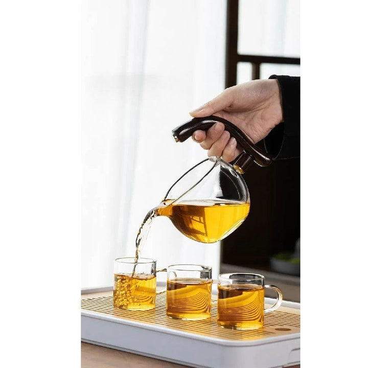 Glass Teaset with Magnetic Flow – Semi-Automatic Pot, Heat Resistant and Elegant | Stornfield