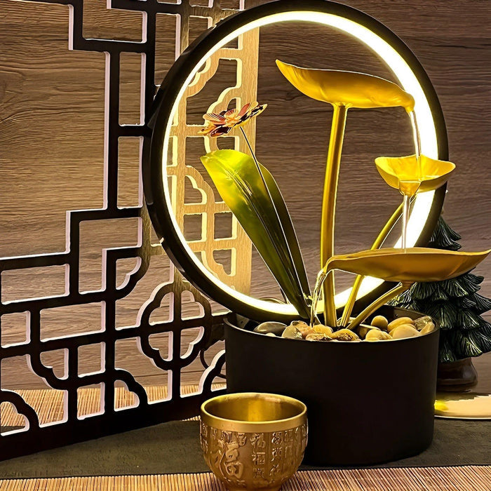 GlowCascade - soothing waterfall table lamp Stornfield