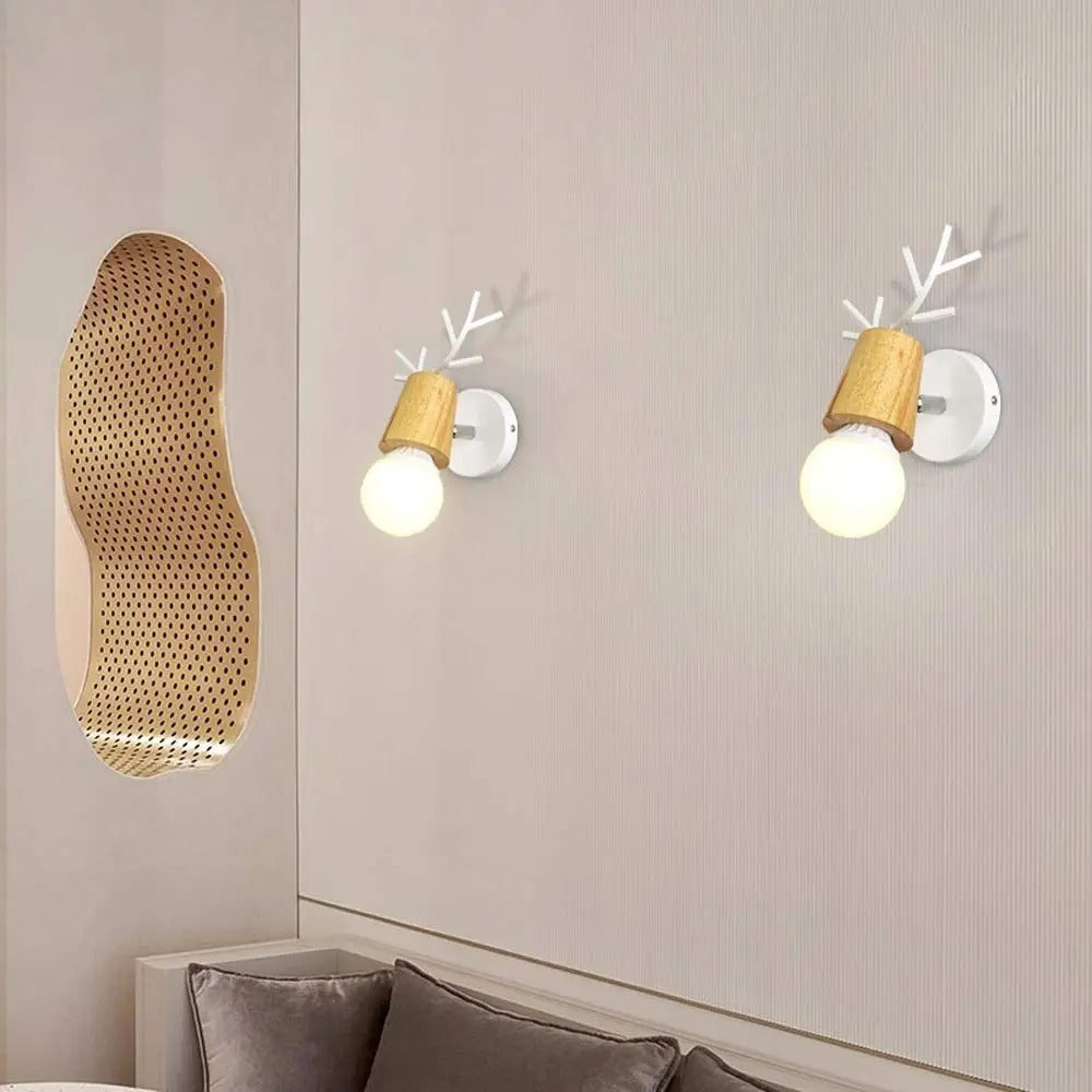 Deer Antler Wall Bedside Lamp Sconce in Nordic Style Design | Stornfield